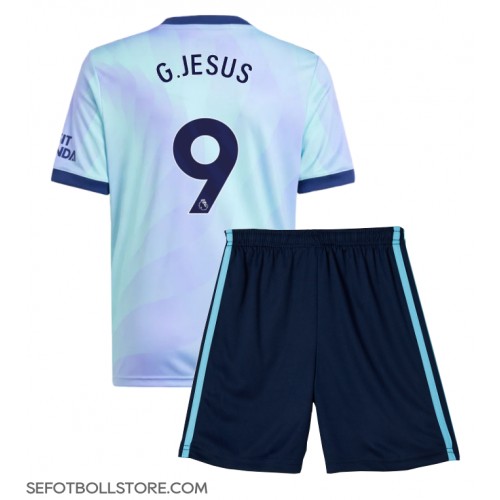 Arsenal Gabriel Jesus #9 Replika babykläder Tredjeställ Barn 2024-25 Kortärmad (+ korta byxor)